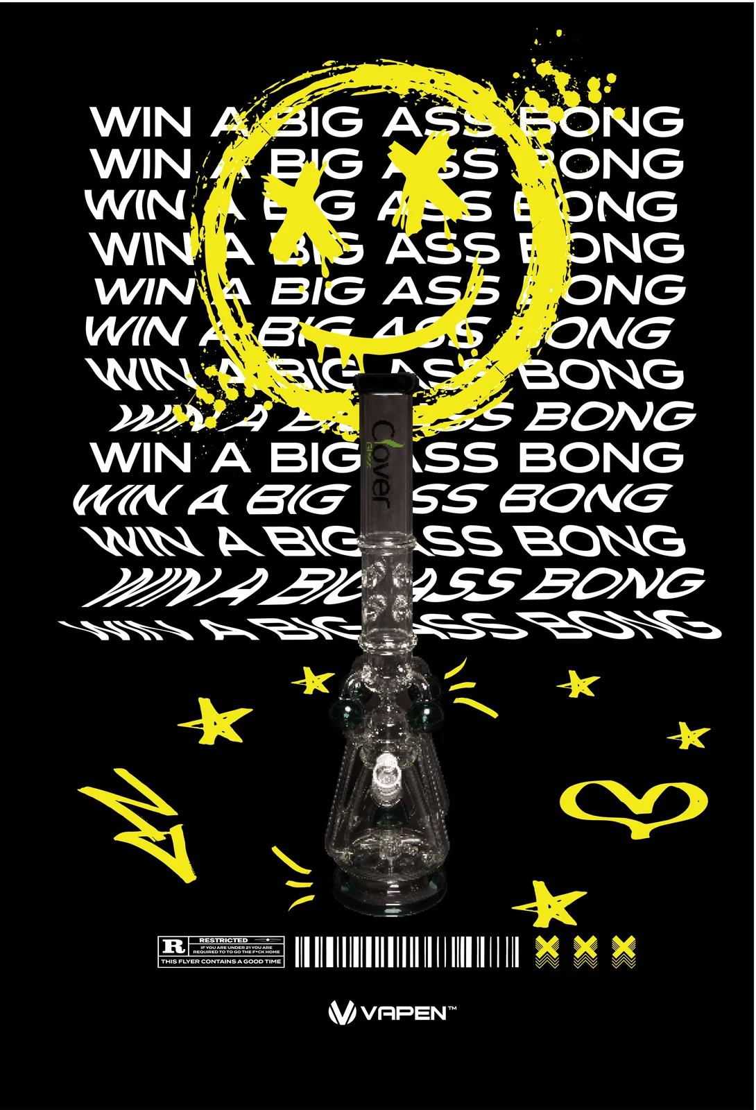 Win a Big Ass Bong giveaway poster